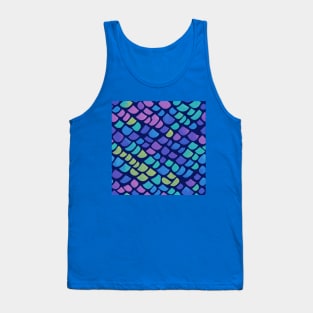 Little Mermaid Scales With Magical Glittery Pattern Tank Top